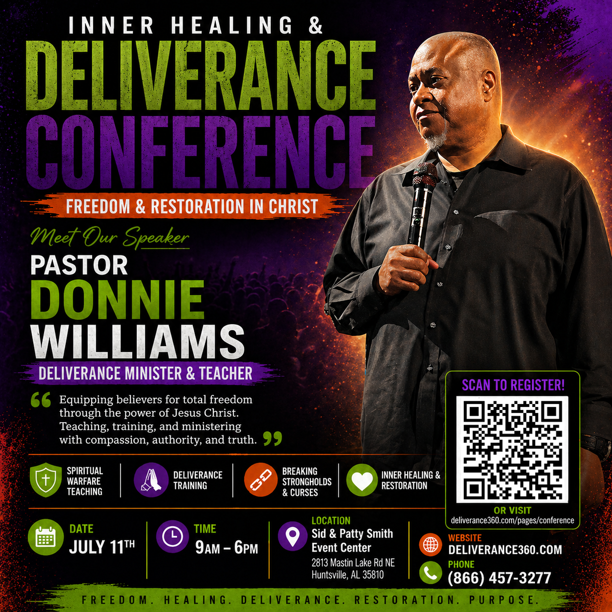 pastor Donnie Williams, Deliverence Minister